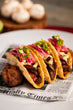 Filet Mignon Steak Taquitos on Crispy Dumpling Shell